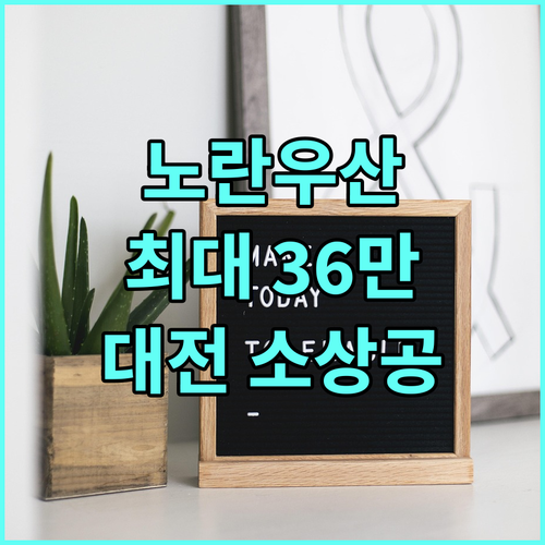 2025년 대전 소상공인 지원: 노란우산공제 가입하고 최대 36만원 받자