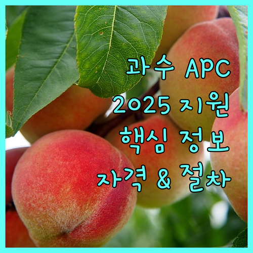 2025 과수거점 APC 건립 지원 사업 핵심 정보: 자격, 내용, 절차 완벽 분석