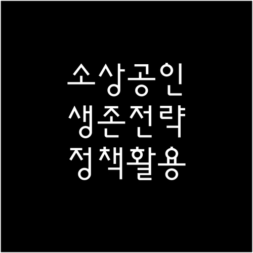 소상공인 생존 전략: 2025년 지원 정책 활용법