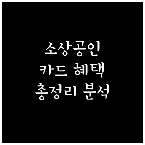 2025 소상공인 부담 경감 크레딧카드: 혜택, 자격 조건, 신청 방법 완벽 분석