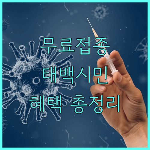 2025년 태백시 독감 무료 예방접종: 대상별 혜택과 신청 정보