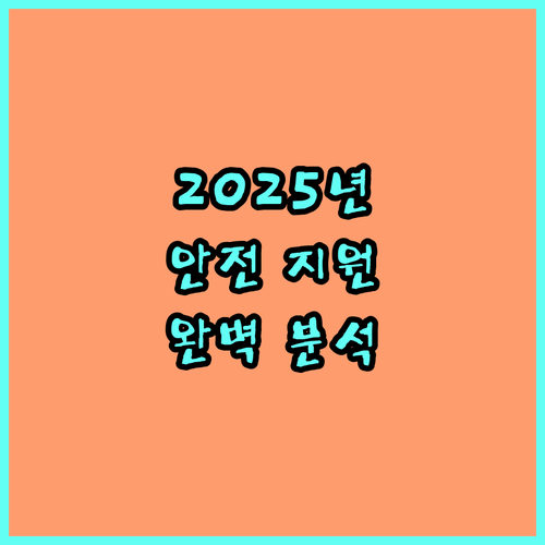 2025년 산업 현장 안전 지원 사업 완벽 분석