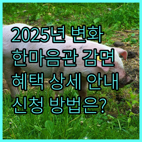 2025년 달라지는 한마음관 이용 감면: 대상별 혜택 상세 안내 및 신청 방법
