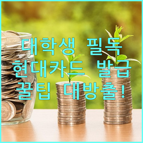 대학생 현대카드 발급 조건과 꿀팁: 혜택 비교 분석