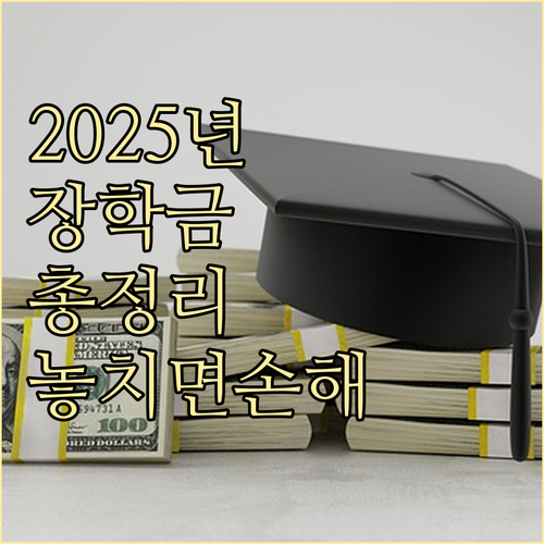 놓치면 손해: 2025년 대학생을 위한 맞춤형 장학금 정보