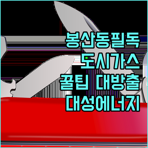 봉산동 주민을 위한 대성에너지 도시가스 완벽 사용법
