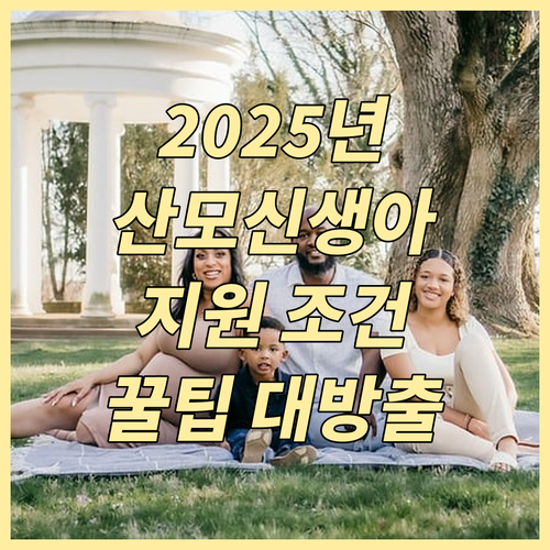 2025년 산모신생아 건강관리: 지원 조건, 방법, 꿀팁
