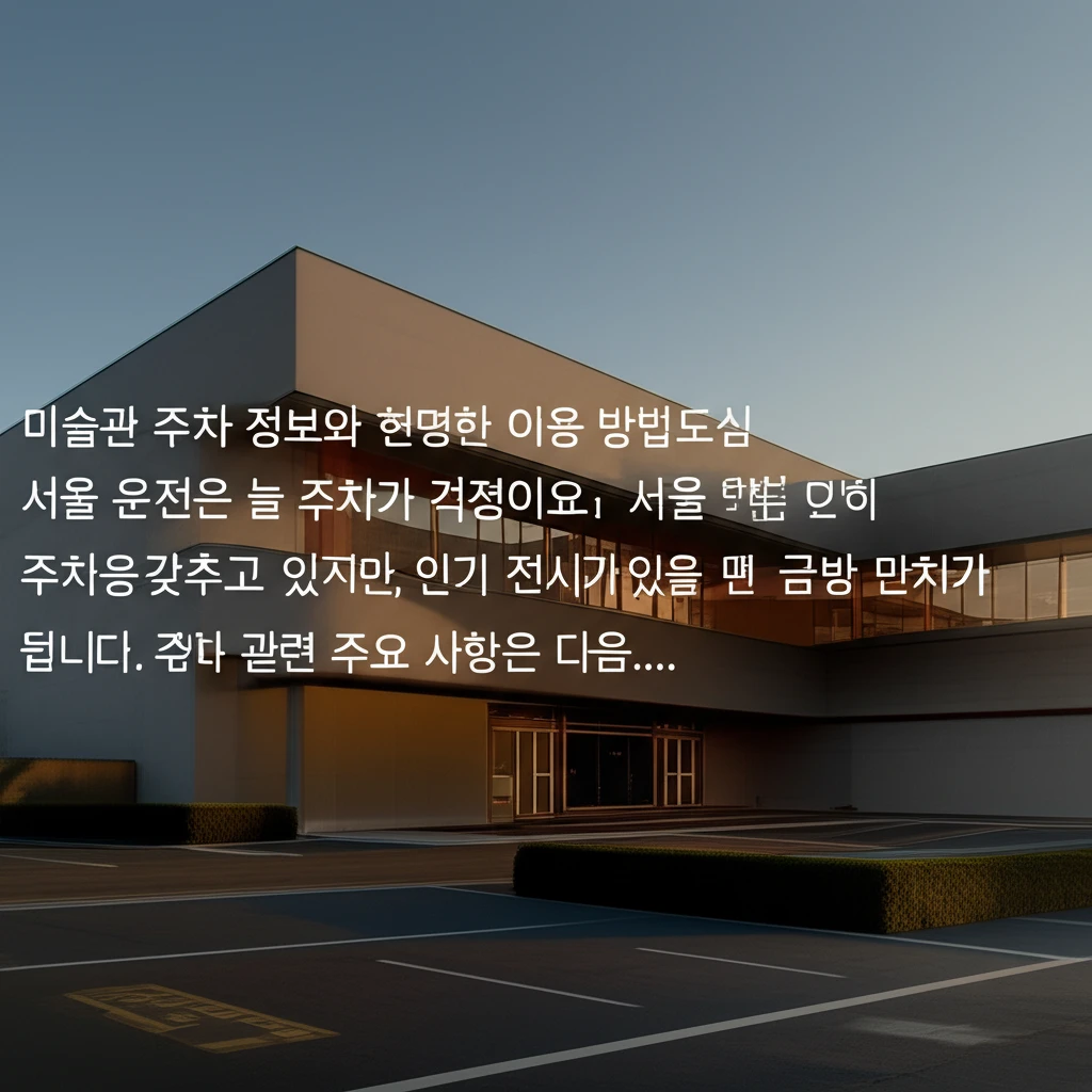 미술관 주차장 이미지