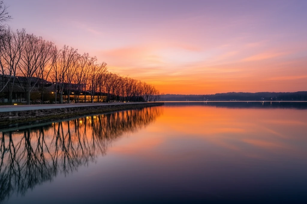 율동공원 호수 전경