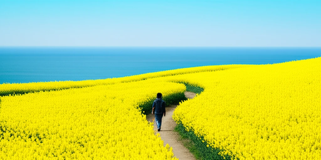 관매도 유채꽃 풍경