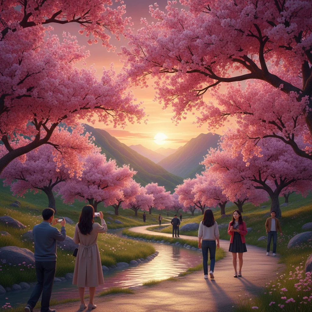 태백 벚꽃 풍경