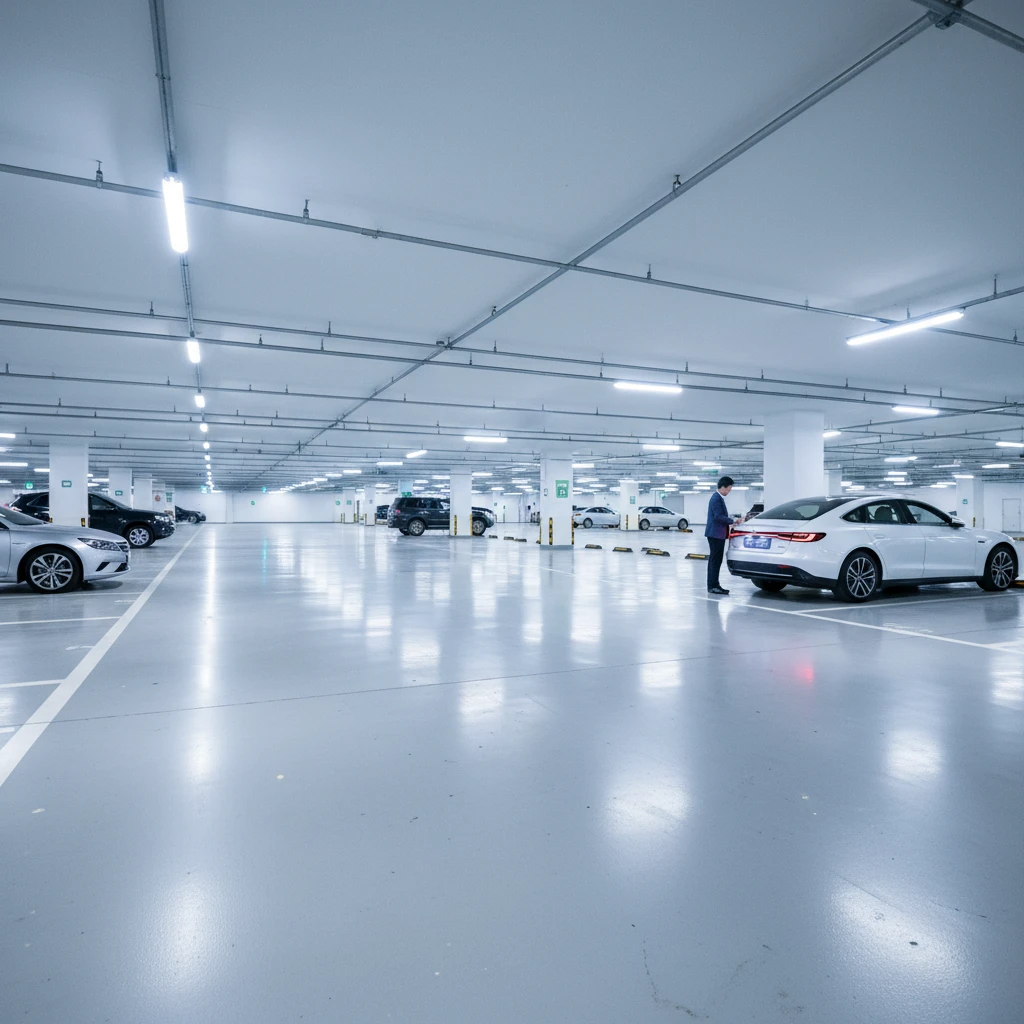 보건복지행정타운 주차장 전경