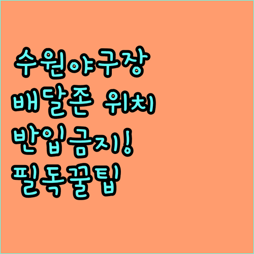 수원 야구장 배달 음식 받는 곳과 물품 반입 제한 사항