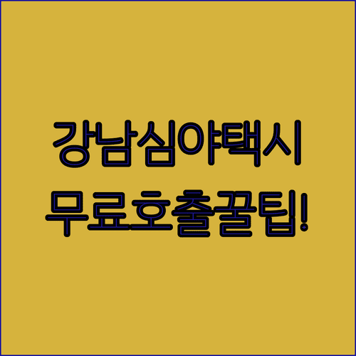 심야 자율주행 택시 강남 지역 호출 방법 및 안전 시스템 확인
