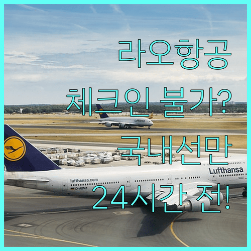 라오항공 온라인체크인 불가 국내선만 24시간 전 가능