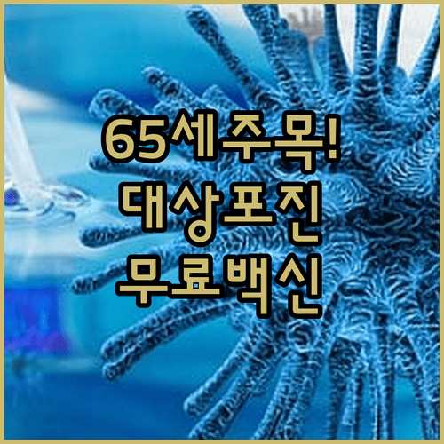 65세 어르신 대상포진 무료 백신 종류와 예방 효과 정리